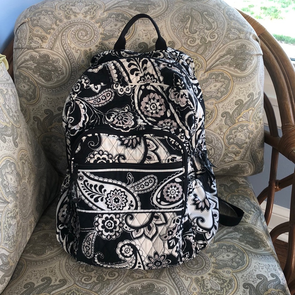 Black and white Vera Brady backpack
